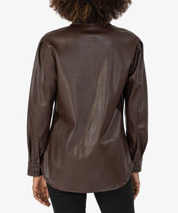 Henrietta Faux Leather Shirt