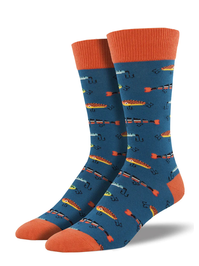 Just Fishin' King Size Men's Crew Socks