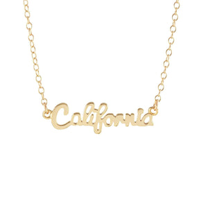 California Script Necklace
