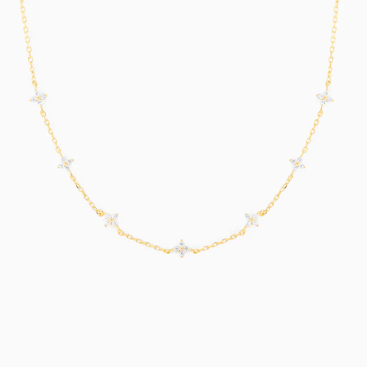 Shimmer Blossom Necklace - Gold