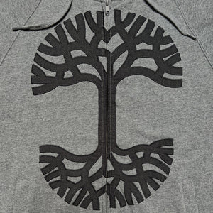 Tree Logo Applique Zip Hoodie