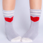 Load image into Gallery viewer, Plush Cozy Heart Slipper Socks
