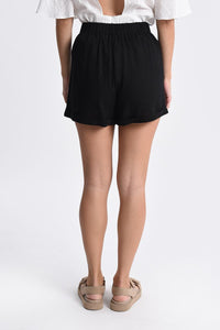 Premium Linen Shorts Black