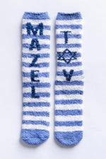 Load image into Gallery viewer, Plush Cozy Mazel Tov Slipper Socks
