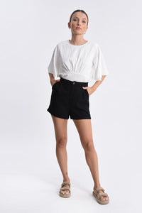 Premium Linen Shorts Black