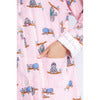Women's Flannel PJ Set - Pink Sloths