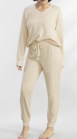 Load image into Gallery viewer, Two-Piece V-neck Jogger Set

