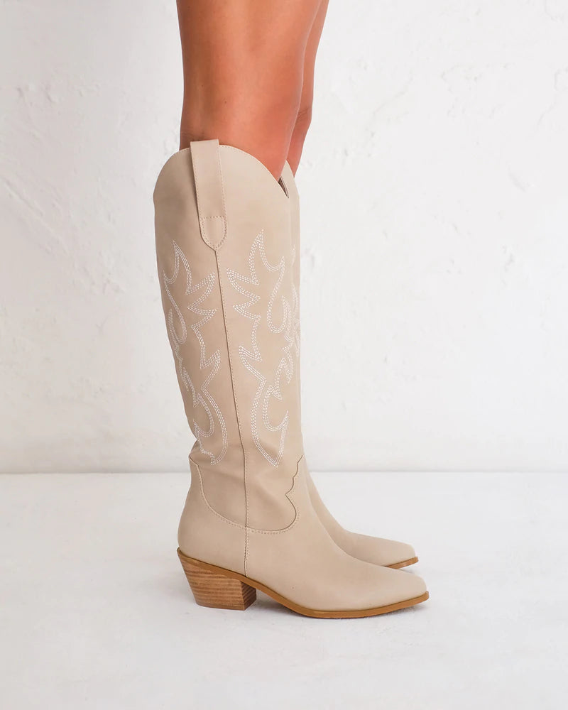 Urson Western Boot - Light Taupe