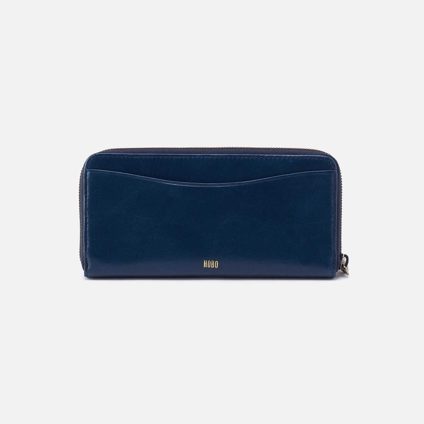 Max Large Zip Around Wallet- Denim Blue