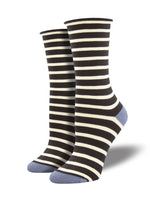 Load image into Gallery viewer, Bamboo Sailor Stripe Women&#39;s Socks
