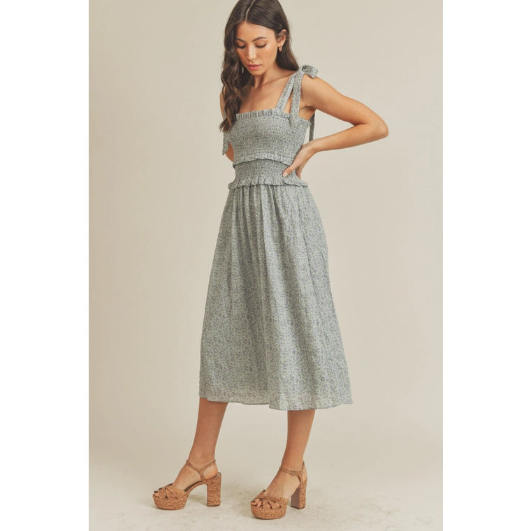 Irina Smocked Midi Dress