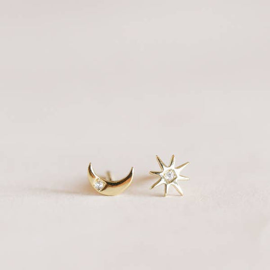 Sun & Moon Studs