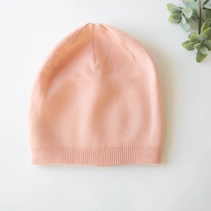 Cashmere Blend Beanie Soft Pink