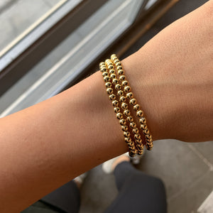 Small Gold Beaded Ball Bracelet