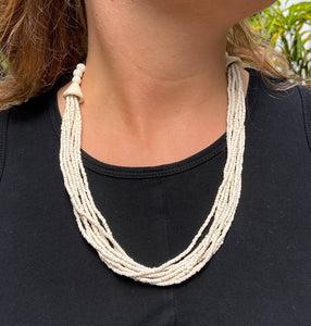 Beaded, strand necklace - "Cascada"