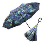 Load image into Gallery viewer, Van Gogh Starry Night Reverse Umbrella
