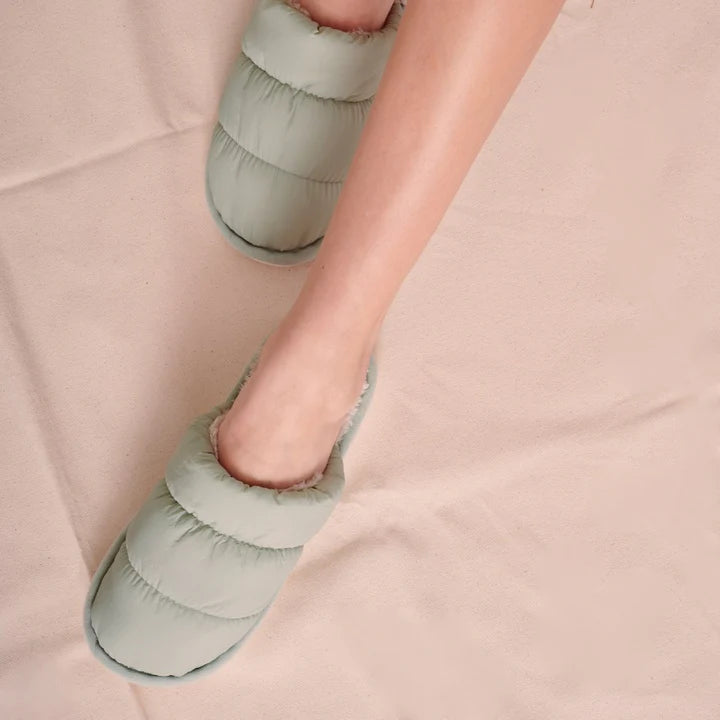 Puffy Faux Fur Lined Slippers