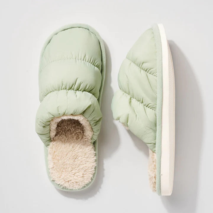 Puffy Faux Fur Lined Slippers