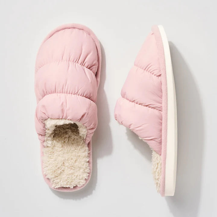 Puffy Faux Fur Lined Slippers