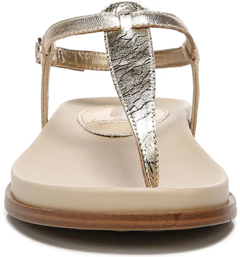 Naomi Thong Sandals Gold Leather