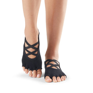 Half Toe Elle Grip Sock Black