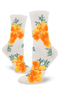 California Poppy Women's Crew Socks