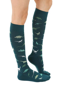 Dino Compression Knee Socks