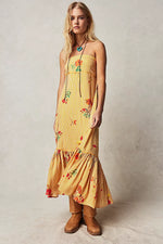 Load image into Gallery viewer, Rosie Posie Midi Dress- Yellow
