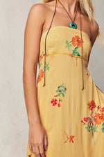 Load image into Gallery viewer, Rosie Posie Midi Dress- Yellow
