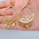 Load image into Gallery viewer, Very Light 18k Gold Filled Light Chandelier Dangling Earrings Featuring Lever
