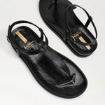 Load image into Gallery viewer, Naomi Thong Sandals Black Leather
