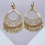 Load image into Gallery viewer, Very Light 18k Gold Filled Light Chandelier Dangling Earrings Featuring Lever
