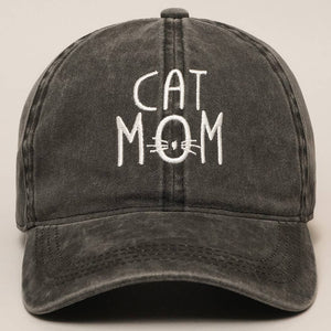 CAT MOM Denim Cotton Adjustable Hat