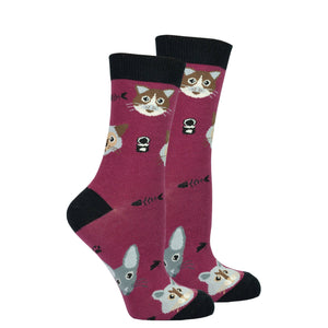 Women's Cute Cats Crew Socks
