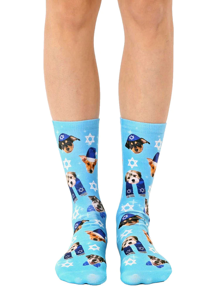 Hanukkah Puppies Crew Socks