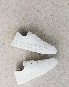 Ibiza Platform Sneaker Leather White