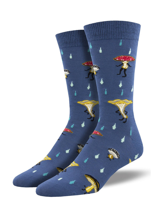 Fungi Fun Guys Men's Bamboo Crew Socks