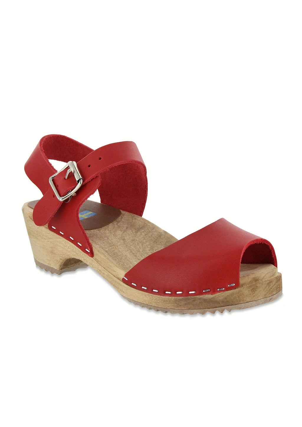 Anja Clogs Red Leather