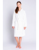 Load image into Gallery viewer, Cable Knit Robe- Ivory

