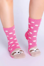 Load image into Gallery viewer, Plush Cozy Sloth Slipper Socks
