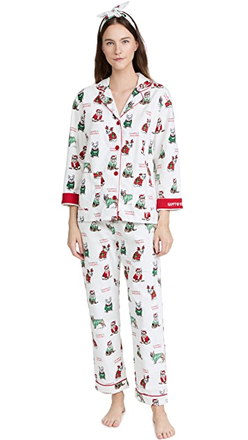 Women's Flannel PJ Set - Happy Howlidays