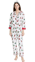 Load image into Gallery viewer, Women&#39;s Flannel PJ Set - Happy Howlidays
