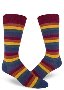 Heather Rainbow Men's Crew Socks
