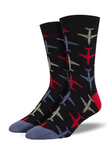 Airplane Men's Bamboo Socks