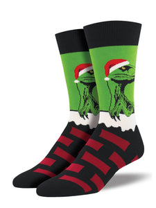 Raptor Claus Men's Crew Socks