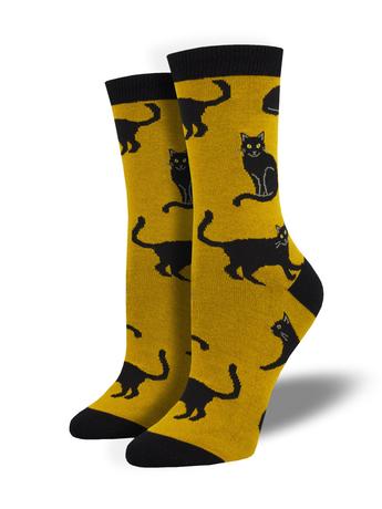 Black Cat Women's Bamboo Socks