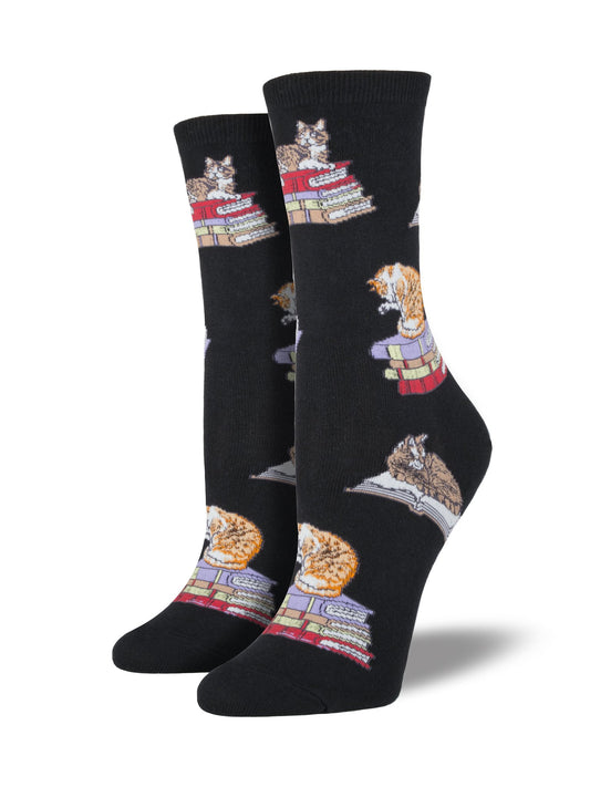 Cats on Books Socks