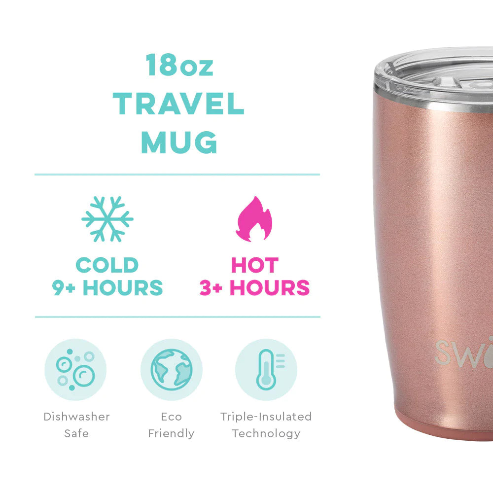 Shimmer Rose Gold Travel Mug (18 oz)