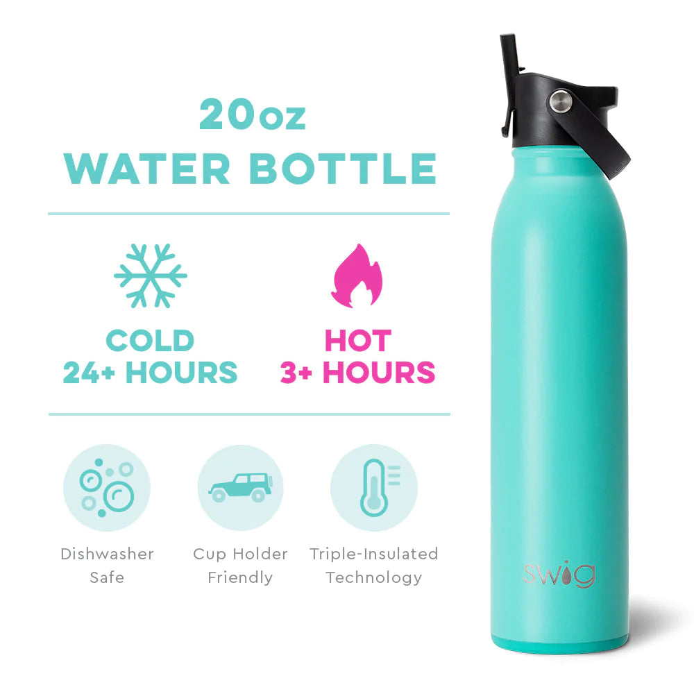 Aqua Flip + Sip Water Bottle (20 oz)