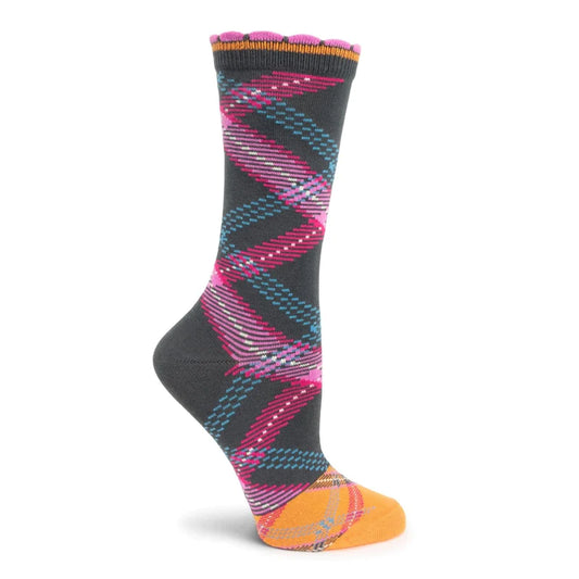 Tartan Plaid Socks - Grey